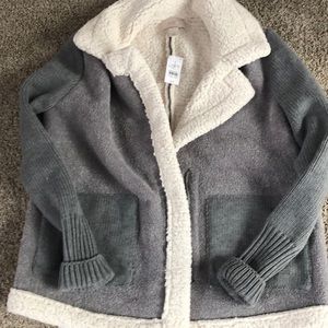 Loft Outlet Women’s Grey Sweater Jacket Medium NWT